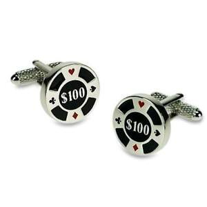 �y���������z�����Y�A�N�Z�T��?�@�J�W�m�`�b�v�J�t�X�{�^���J���[casino chips cufflinks coloured