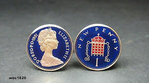 yzYANZT?@GiRCyj[JtNXbritish enamelled coin cufflinks one penny birth or anniversary year