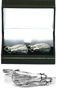 【送料無料】メンズアクセサリ? ダイバーズフリッパーカフスボタンタイクリップバータックスライドメンズスキューバダイビングセット