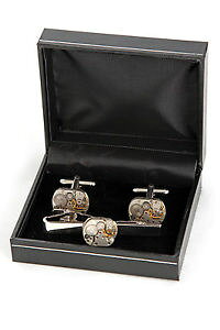 �y���������z�����Y�A�N�Z�T��?�@�����Y�J�t�X�{�^���^�C�N���b�v�E�H�b�`mens gift cufflinks amp; tie clip quality vintage watch movement steampunk
