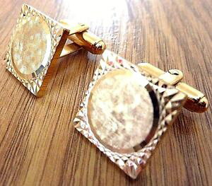 �y���������z�����Y�A�N�Z�T��?�@�r���e�[�W�����Y�X�N�G�A�T�[�N���S�[���f���J�t�����N�Xvintage mens square circle golden cufflinks