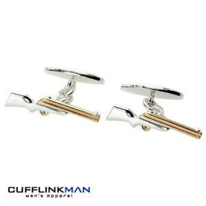 �y���������z�����Y�A�N�Z�T��?�@�n���e�B���O���C�t���C�t���J�t�����N�Xthe hunting life silver plated rifle cufflinks