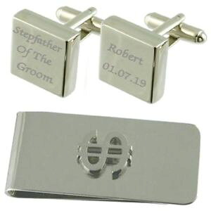 yzYANZT?@XNGAJtX{^h}l[NbvZbgstepfather of groom engraved square cufflinks dollar money clip gift set