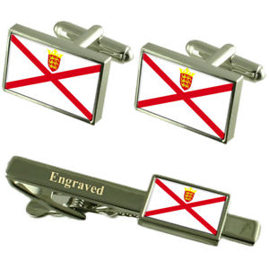 70％以上節約 メンズアクセサリ―　ジャージーカフスボタンタイクリップマッチングボックスjersey flag cufflinks engraved tie clip matching box set