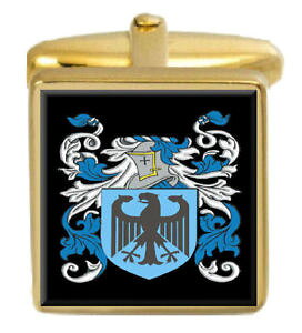 �y���������z�����Y�A�N�Z�T��?�@�C���O�����h�J�t�X�{�^���{�b�N�X�R�[�gbeverley england family crest surname coat of arms gold cufflinks engraved box
