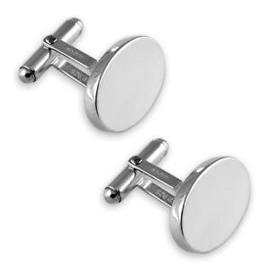 yzYANZT?@X^[OVo[JtNX sterling silver heavyweight plain oval cufflinks boxed