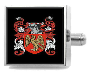 【送料無料】メンズアクセサリ?　イギリスカフスボタンボックスswaisland england heraldry crest sterling silver cufflinks engraved box
