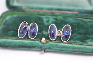 yzYANZT?@Be[WCG[S[hTt@CAJtX{^y[Xgvintage 9ct yellow gold cufflinks with sapphire paste 61ct inserts 421g b776
