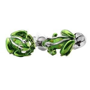 �y���������z�����Y�A�N�Z�T��?�@�f�B�[�L���t�����V�X�X�^�[�����O�V���o�[�G�i�����O���[���J�G���J�t�X�{�^���_�[�g�t���b�O�c���[deakin and francis sterling silver amp; enamel green frog cufflinks d