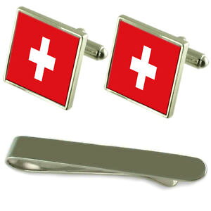 yzYANZT?@XCXVo[JtX{^^CNbvZbgswitzerland flag silver cufflinks tie clip engraved gift set