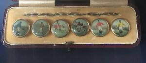 �y���������z�����Y�A�N�Z�T��?�@�G�i�����T�b�J�[�J�t�X�{�^���T�b�J�[1900 yellow metal enamelled footballer cufflinks national football museum