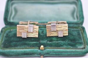 yzYANZT?@Be[WCG[S[hA[gzCgS[hgA[fRJtNXvintage 18ct yellow gold art deco cufflinks with white gold trim 1454g b718