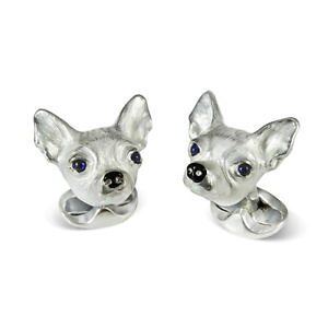 yzYANZT?@fB[LtVX`JtX{^Vo[GiTt@CAdeakin and francis chihuahua dog cufflinks silver amp; enamel sapphire eyes
