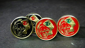 �y���������z�����Y�A�N�Z�T��?�@�G�W�v�g�R�C���J�t�X�����N5�~���G�[��18mmegypt enamelled coin cufflinks 5 milliemes 18mm