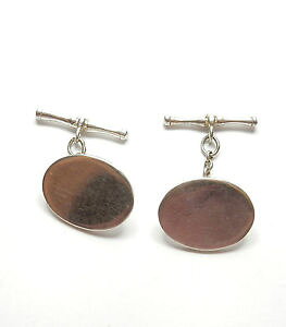 yzYANZT?@X^[OVo[v[I[oo[cufflinks 925 sterling silver plain oval t bar 11g