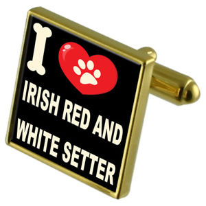 2021激安通販 店舗 メンズアクセサリ― カフスボタンアイリッシュレッドセッターi love my dog goldtone cufflinks irish red amp; white setter tucl.edu.np tucl.edu.np