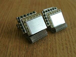 yzYANZT?@re[WbvAEhbVJtX{^very individual vintage wraparound mesh cufflinks silvertone