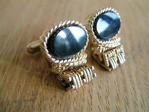 �y���������z�����Y�A�N�Z�T��?�@�r���e�[�W���b�V���J�t�X�{�^��very nice vintage wrap mesh around cufflinks signed swank