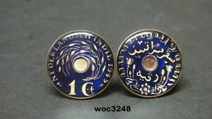 �y���������z�����Y�A�N�Z�T��?�@�I�����_�C���h�R�C���Z���g�J�t�����N�X1945 netherlands east indies coin cufflinks cent 23mm