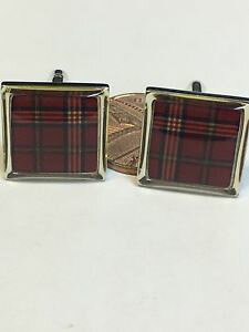 �y���������z�����Y�A�N�Z�T��?�@�r���e�[�W�X�^�[�����O�V���o�[�^�[�^���`�F�b�N�J�t�����N�Xvintage sterling silver tartan cufflinks
