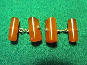 yzYANZT?@A[fRIWJtNXart deco cloudy butterscotch amber cufflinks