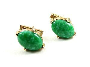 �y���������z�����Y�A�N�Z�T��?�@���C�g�O���[���J�t�����N�Xgoldtone amp; light green cufflinks