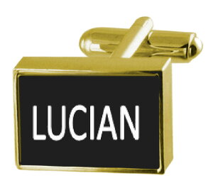�y���������z�����Y�A�N�Z�T��?�@�J�t�X�����N ���L�A�m�Xengraved box goldtone cufflinks name lucian