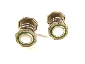yzYANZT?@A[fRXibvNJtNX191020s art deco mother pearl silvertone green cufflinks by snap link 72315
