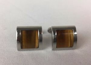 �y���������z�����Y�A�N�Z�T��?�@�J�[�u�V���o�[�u���E���J�t�����N�Xmens reiss curved silverbrown cufflinks