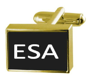 �y���������z�����Y�A�N�Z�T��?�@�{�b�N�X�J�t�����N�Xengraved box goldtone cufflinks name esa