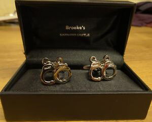 �y���������z�����Y�A�N�Z�T��?�@�o�[�J�t�X�{�^���V���o�[�{�b�N�X�I�� listingnovelty handcuff bar cufflinks silver coloured with box