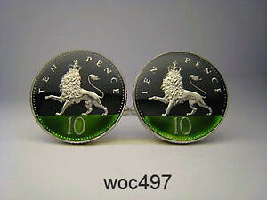 yzYANZT?@GiRCJtNXp^[yXCIbritish enamelled coin cufflinks 10 pence lion choice of pattern