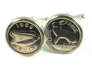 yzYANZT?@AChRCJtX{^{bNX50th 1968 birthday anniversary irish threepence coin cufflinks gift boxed