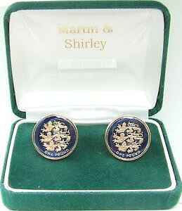 �y���������z�����Y�A�N�Z�T��?�@���C�I���Y�J�t�����N�X3 lions uk 1 cufflinks made from real coins in blue amp; gold
