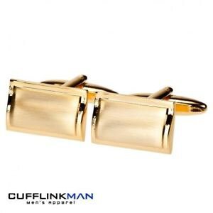 �y���������z�����Y�A�N�Z�T��?�@�J�t�����N�Xgold plated brushed curved rectangles cufflinks