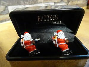 yzYANZT?@v[e[VT^N[XJtXNnovelty father christmas figure bar cufflinks with presentation box