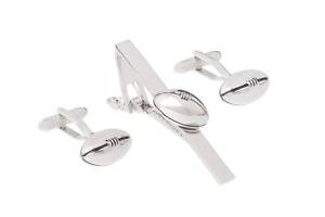yzYANZT?@Or[{[^Co[NbvZbgIjLXA[ghrugby ball tie bar clip and cufflink set by onyx art london boxed