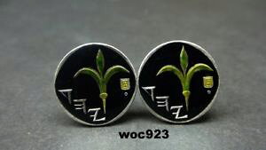 �y���������z�����Y�A�N�Z�T��?�@�C�X���G���G�i�����R�C���J�t�X�{�^��israel enamelled coin cufflinks 18mm