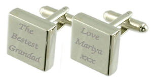 yzYANZT?@bestestX^[OJtXNbestest grandad engraved sterling silver square cufflinks