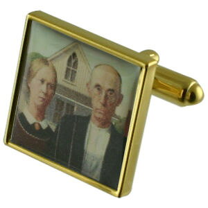 �y���������z�����Y�A�N�Z�T��?�@�S�V�b�N�A�����J�S�[���h�X�N�G�A�J�t�����N�Xgothic american gold square cufflinks with engraved personalised case