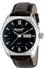 【送料無料】腕時計　ウォッチ　ウォッチマンハノーバーステンレススチールreloj de cuarzo bnwot ingersoll hombre hanover todos los tonos de acero inoxidable de cuero marrn