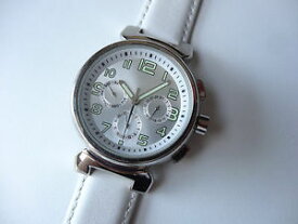 【送料無料】腕時計　ウォッチ　マルチファンクションブラックレザーストラップnext hombres multifuncin reloj con blanco correa de cuero