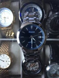 【送料無料】腕時計　ウォッチ　ベルトメートルnuevo accurist reloj con correa de metal para hombre esfera azul, 100mt
