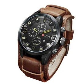 【送料無料】腕時計　ウォッチ　カジュアルスポーツレザーウォッチベルトreloj de pulsera hombre casual deportes reloj de cuarzo correa de cuero de lujo hombres fecha auto