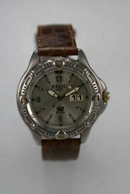 【送料無料】腕時計　ウォッチ　アラームホワイトマンステンレススチールシルバーゴールドブラウンレザーrelic reloj hombre blanco fecha inoxidable plata oro acero 50m cuero marrn