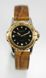 【送料無料】腕時計　ウォッチ　アラームブラウンレザーステンレススチールシルバーゴールドブラックrelic reloj mujer inoxidable plata oro cuero marrn resistente al agua negro