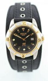 【送料無料】腕時計　ウォッチ　ステンレススチールシルバーゴールドmrelic negro hombres acero inoxidable plata oro cuero ancho fecha 50m reloj de