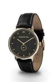 【送料無料】腕時計　ウォッチ　レザーストラップスリムケースreloj de pulsera british ag dorada con correa de cuero liso y caso ultrafino regalo