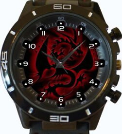 【送料無料】腕時計　ウォッチ　ブラックレッドドラゴンイギリス
