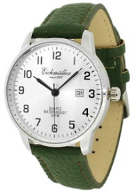 【送料無料】腕時計　ウォッチ　アラームスチールブレスレットアナログクォーツeichmller reloj hombre acero pulsera de cuero verde cuarzo anlogo fecha